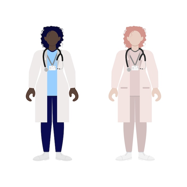doctor y enfermera en uniforme