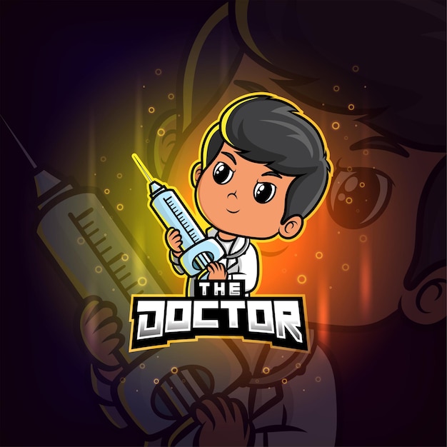 Doctor mascota esport colorido logo