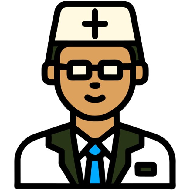 doctor de oftalmología taiwan han icono guapo contorno de color