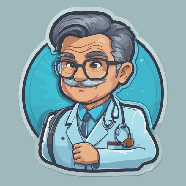 Vector doctor vector de dibujos animados