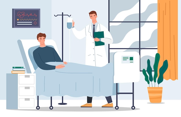 Doctor visita paciente