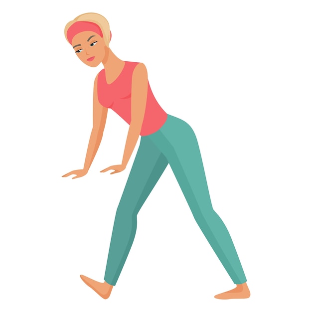 Doctora mujer práctica del yoga
