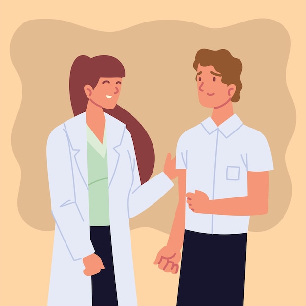 Doctora con paciente
