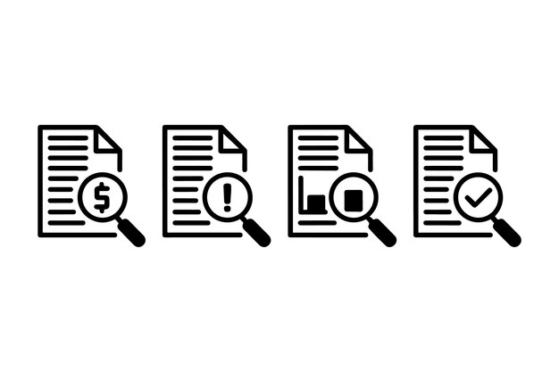 Document analysis icons