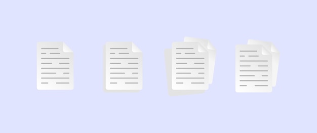 Documento blanco plano documento electrónico documentos importantes íconos vectoriales
