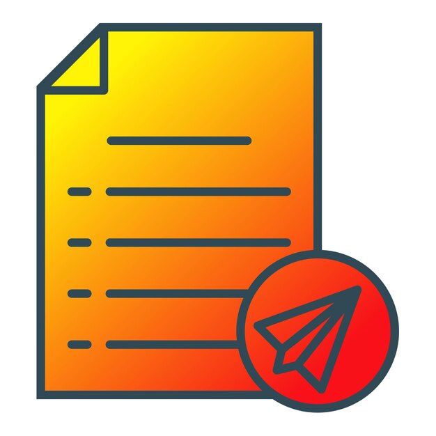 un documento colorido con una señal de advertencia roja en él