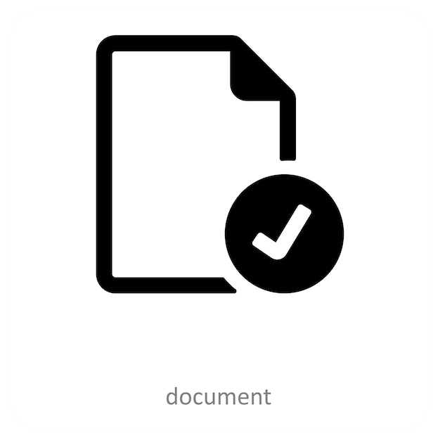 documento y concepto de icono aprobado