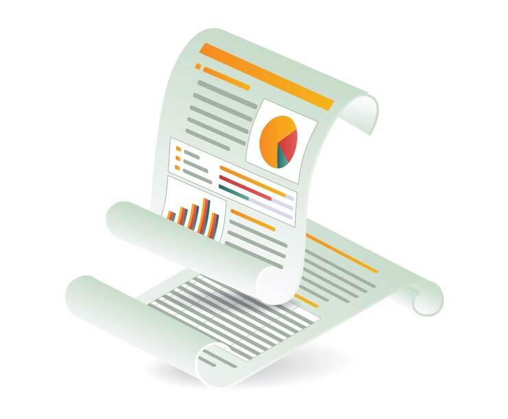 Vector documento conceptual de datos de análisis del desarrollo empresarial