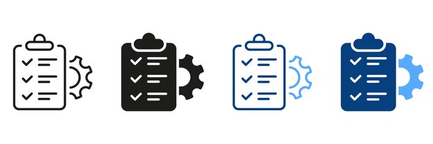 El documento de control de la colección de símbolos de la lista de comprobación de la configuración del proyecto de lápiz