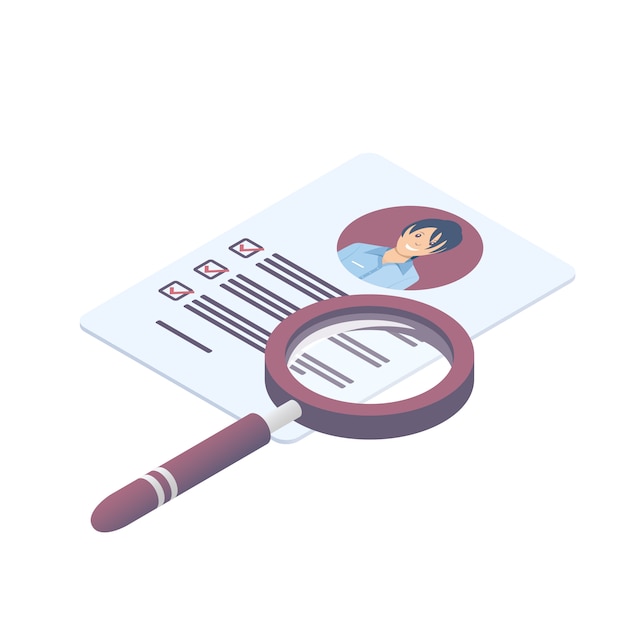 Documento con datos personales, solicitud de empleo, currículum profesional.