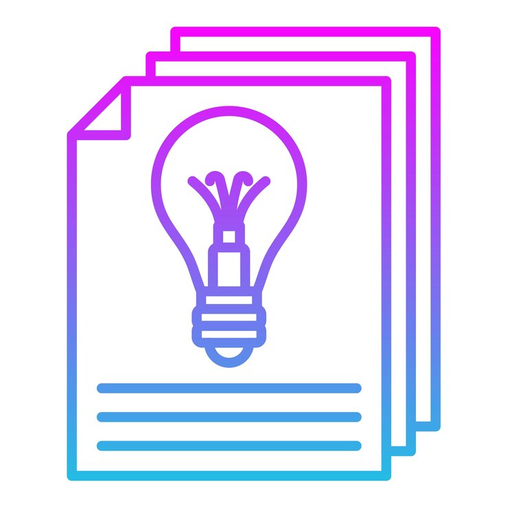 Vector un documento con un diseño azul y rosa y púrpura en él