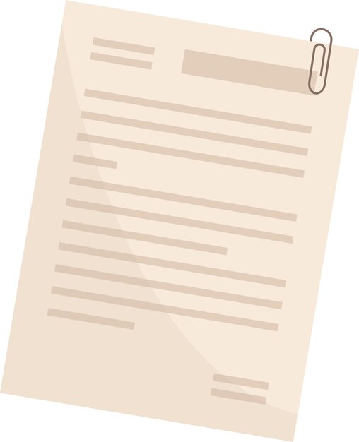 Documento en hoja de papel