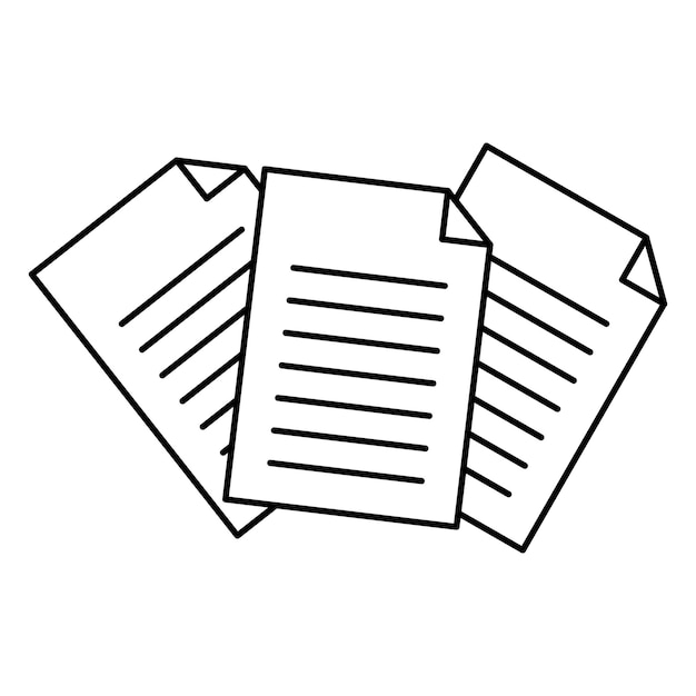 Documento de hoja de trabajo de tres documentos apilados con páginas alineadas