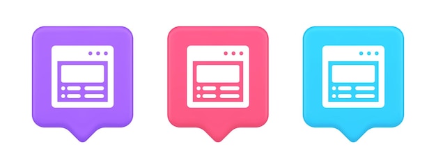 Documento de Internet formulario de impuestos cuenta bancaria botón de página web interfaz de navegación virtual icono 3d