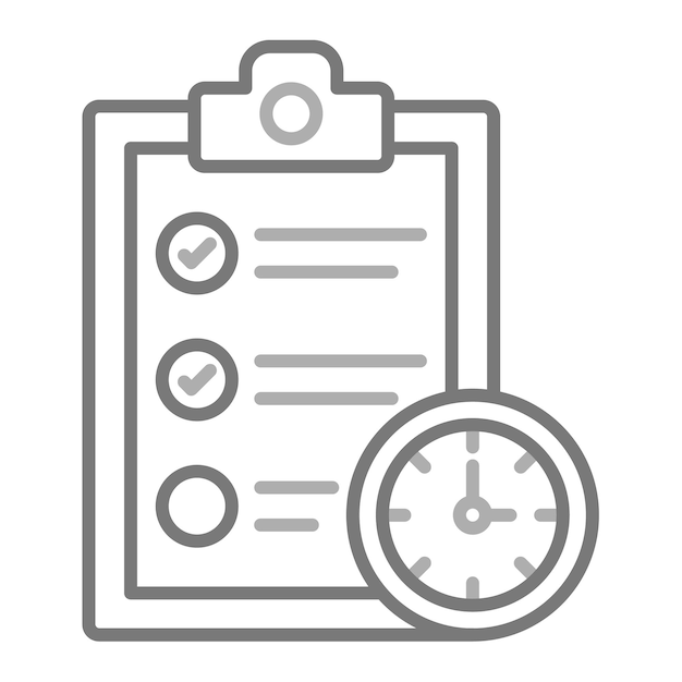 un documento con un reloj y un reloj en él
