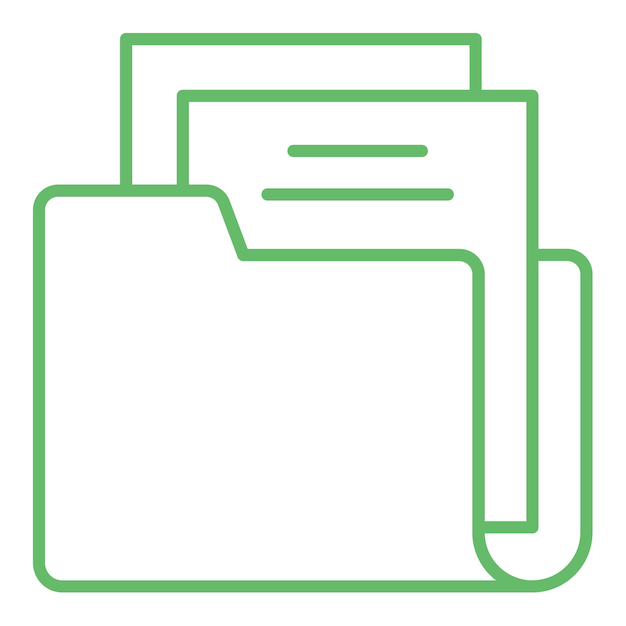 un documento verde con una etiqueta verde que dice que el documento es verde