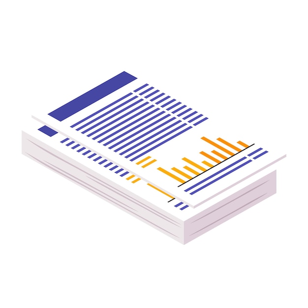 Documentos ilustrativos de estilo plano de papel blanco