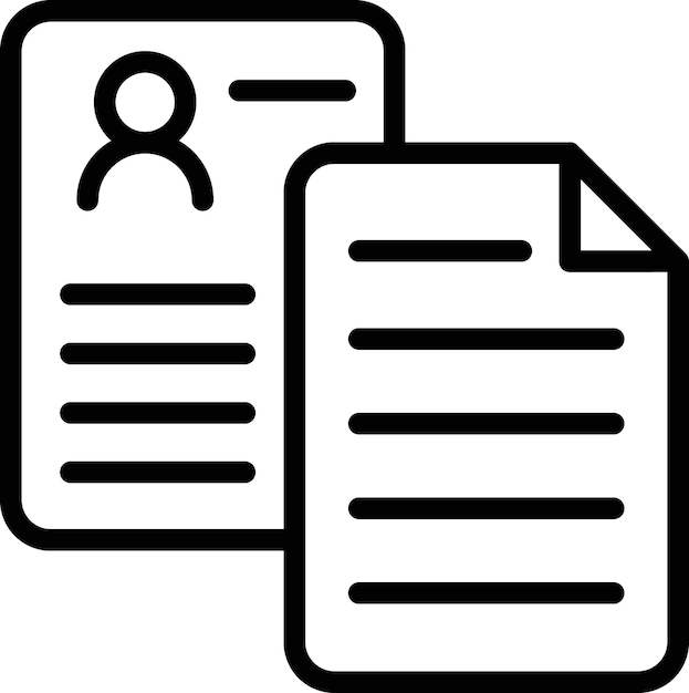 Documentos personales Conjunto de iconos Pasaporte internacional Visado Símbolo vectorial Inmigración Signo de autenticación de identidad