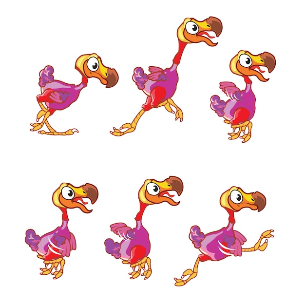 Dodo bird animación de dibujos animados sprite