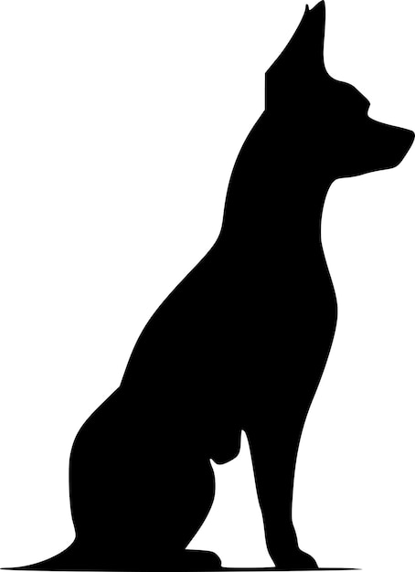 Vector dog clipart black and white isolated icon vector illustration