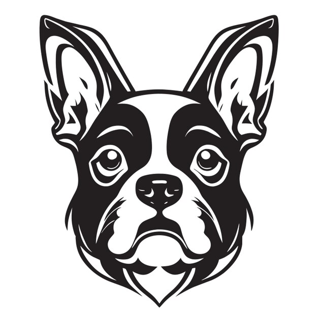 Vector dog face vector illustration