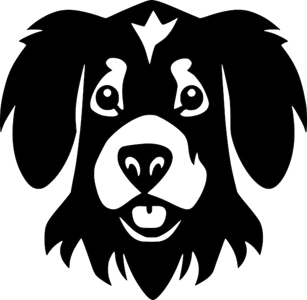 Vector dog minimalist and flat logo vector illustration