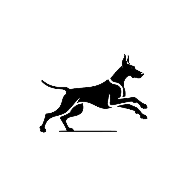 Vector dog silhouette