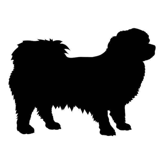 Vector dog tibetan spaniel silhouette dog breeds logo dog monogram vector