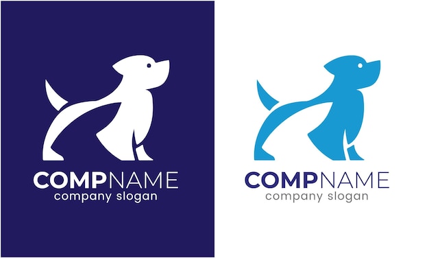 Dog Vector Graphic Logo Diseño artístico del icono socio de la familia