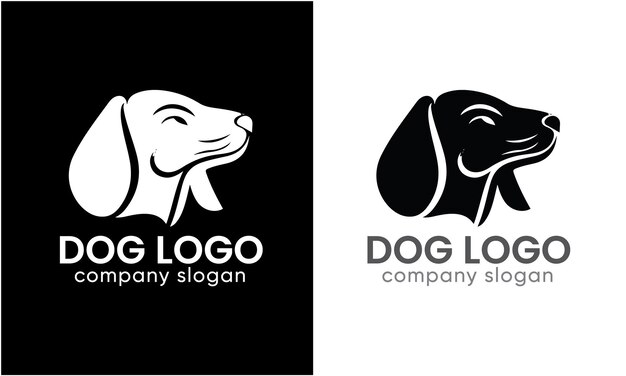 Dog Vector Graphic Logo Diseño artístico del icono socio de la familia