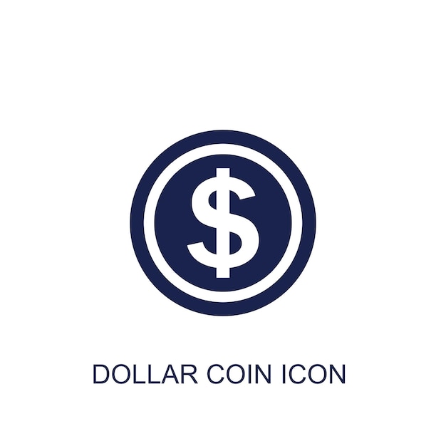 dólar moneda icono fondo blanco