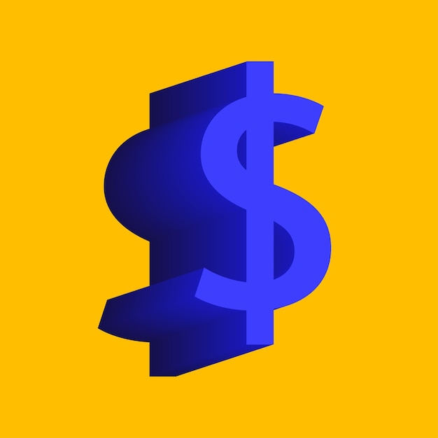dólar, plano, vector