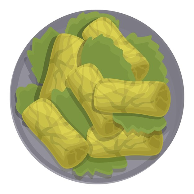 Dolma receta icono dibujos animados vector comida cocina menú verde