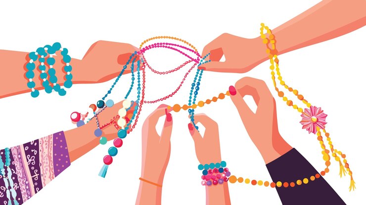 Vector el dominio del arte de hacer pulseras a mano en un taller de joyería