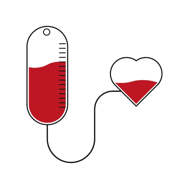 Donación de sangre para ayudar al tanque de sangre Día mundial del donante de sangre Ilustración vectorial EPS 10 imagen de archivo
