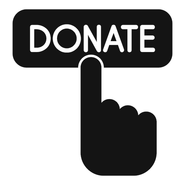 Donar dinero en línea icono vector simple naturaleza social amor