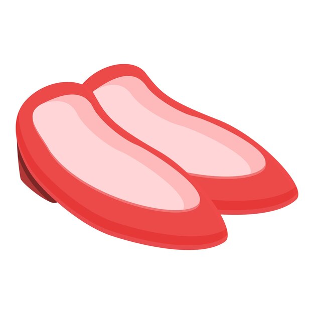 Donar icono de zapatos rojos caricatura de donar icono de vector de zapatos rojos para diseño web aislado sobre fondo blanco