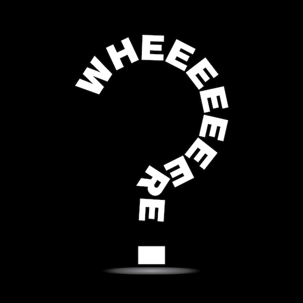 donde el signo de pregunta, la palabra, la tipografía, el signo, el vector de diseño de la camiseta