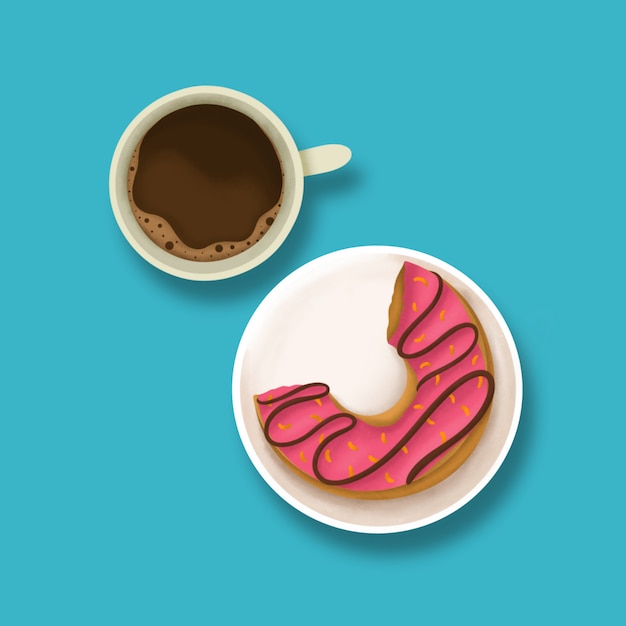 Donut and coffee