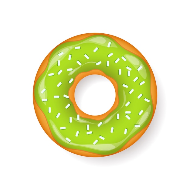 Donut begel con crema Ilustración vectorial galletas y pastel de galletas postre dulce con caramelo de azúcar