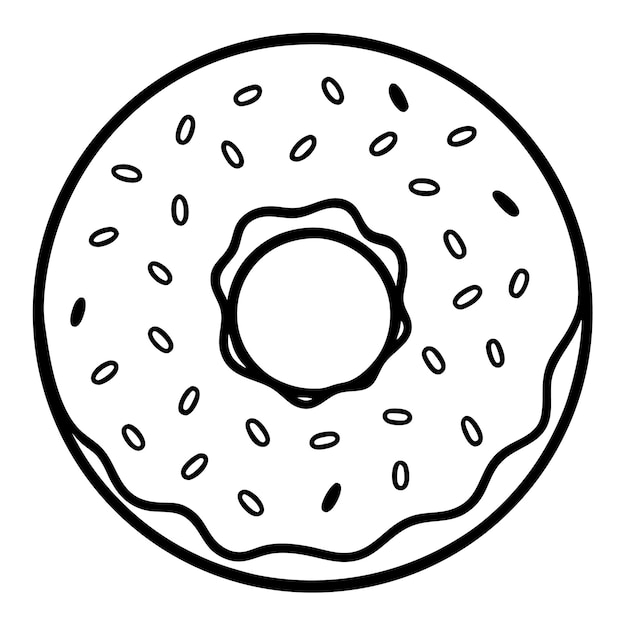 Donut blanco y negro con salpicaduras