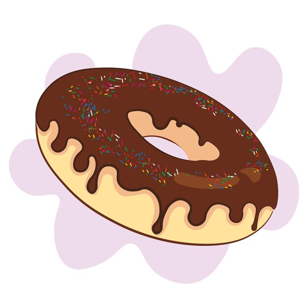 Vector donut delicioso arte vectorial