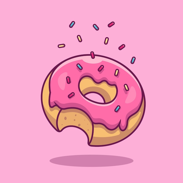 Donut Icon. Colección de comida rápida. Icono de comida aislado