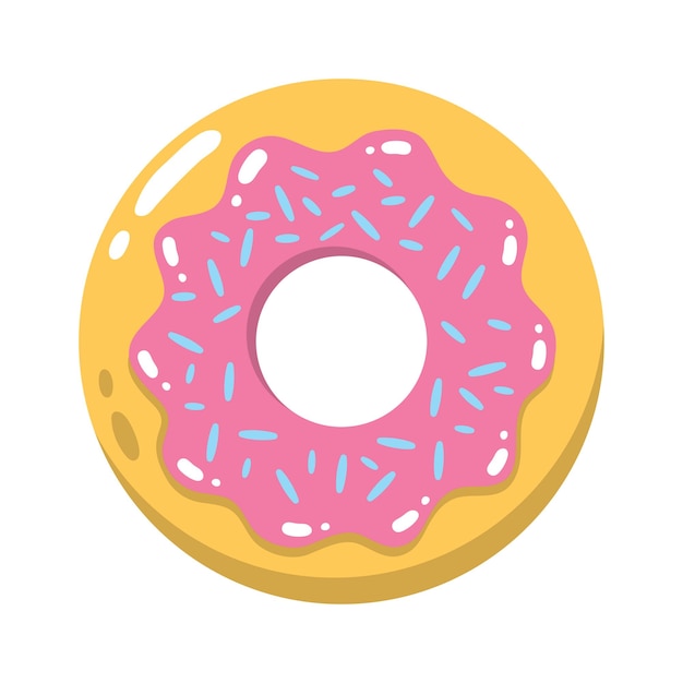 Donut con icono de donut de glaseado rosa
