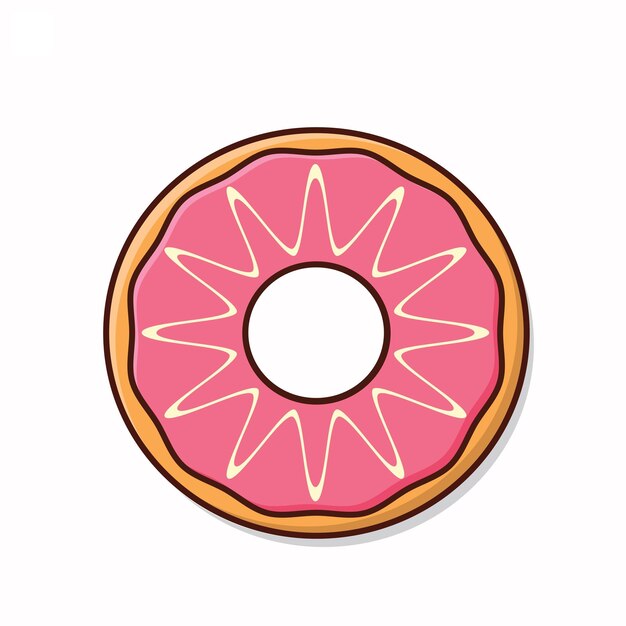 Donut vector donut donut con esmalte vector dibujos animados logo icono diseño ilustración