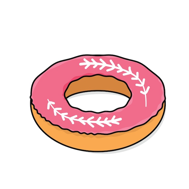 Donut vector donut donut con esmalte vector dibujos animados logo icono diseño ilustración