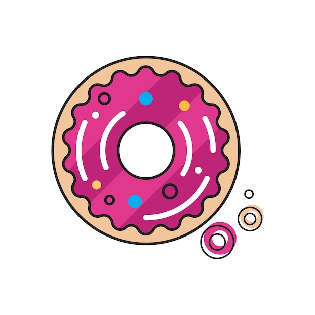 Donut Vector icono diseño ilustración