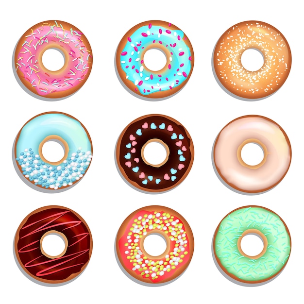 Donuts Con Crema Y Chocolate.