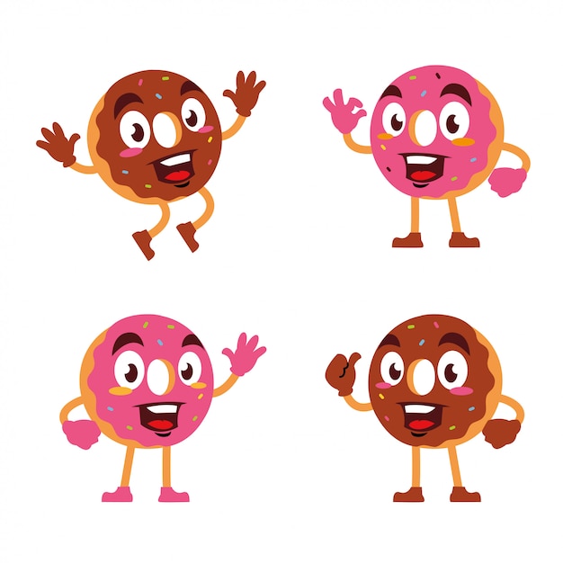 Donuts personaje mascota cartoon