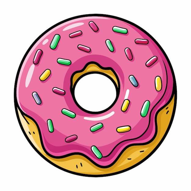 Donuts saludables para el desayuno Vector de donuts
